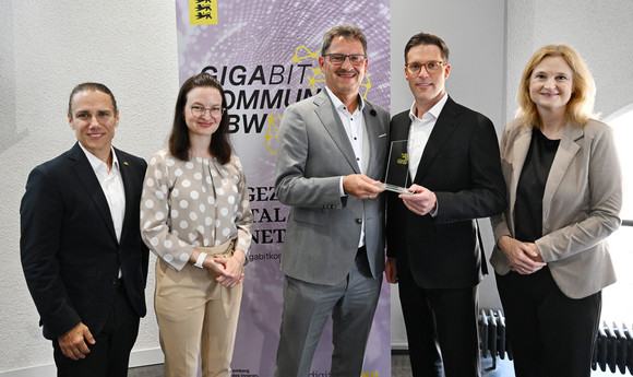 Auszeichnung der Gigabitkommunen mit Herrn Minister