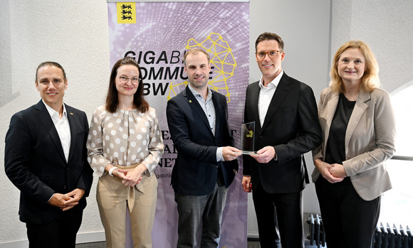 Auszeichnung der Gigabitkommunen mit Herrn Minister