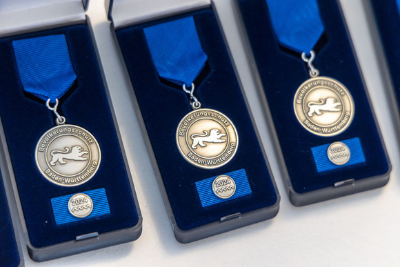 Verleihung der Bevölkerungsschutz-Einsatzmedaille Unwetter 2024