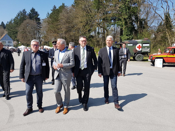Minister Thomas Strobl beim Tag der Sicherheit in Biberach 