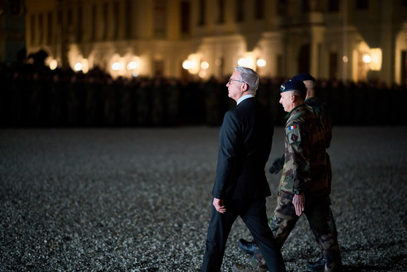 Öffentliches Gelöbnis der Bundeswehr im Schlosshof in Ludwigsburg