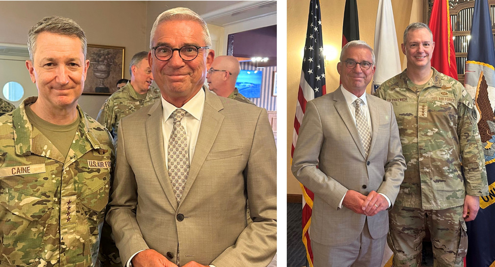 US-Generalstabschef Dan Caine und Innenminister Thomas Strobl / Innenminister Thomas Strobl und EUCOM-Kommandeur Alexus Grynkewich 