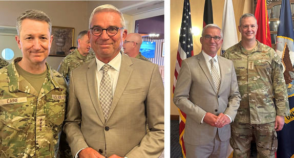 US-Generalstabschef Dan Caine und Innenminister Thomas Strobl / Innenminister Thomas Strobl und EUCOM-Kommandeur Alexus Grynkewich 