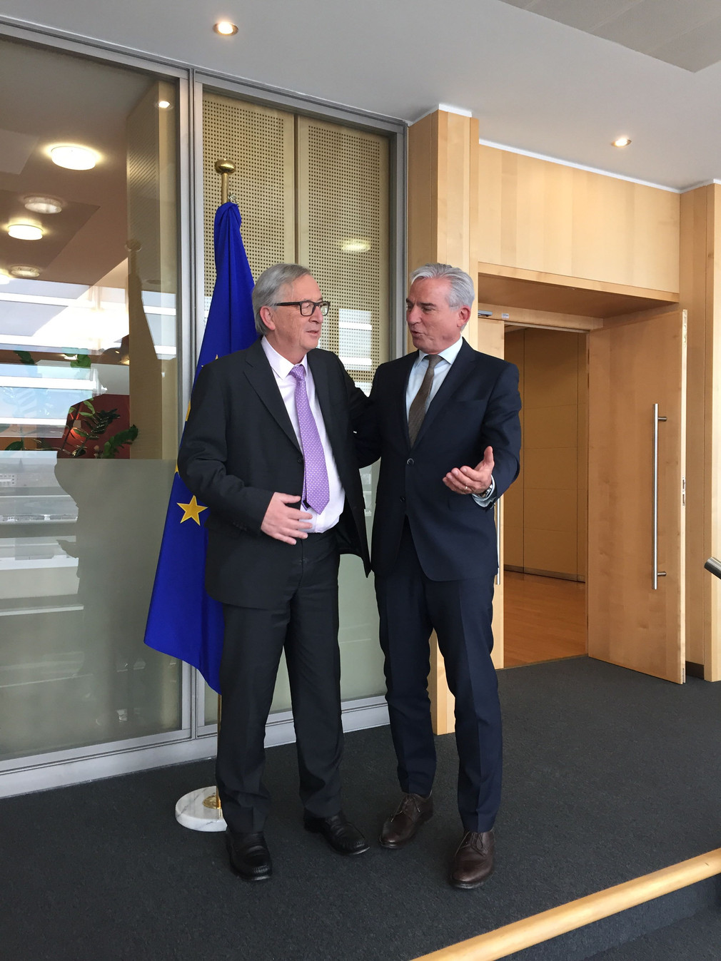 Der Stellvertretende Ministerpräsident Thomas Strobl zu Besuch bei EU-Kommissions-Präsident Jean-Claude Juncker