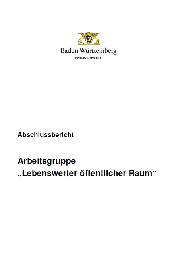 Deckblatt Abschlussbericht AG Lebenswerter Raum