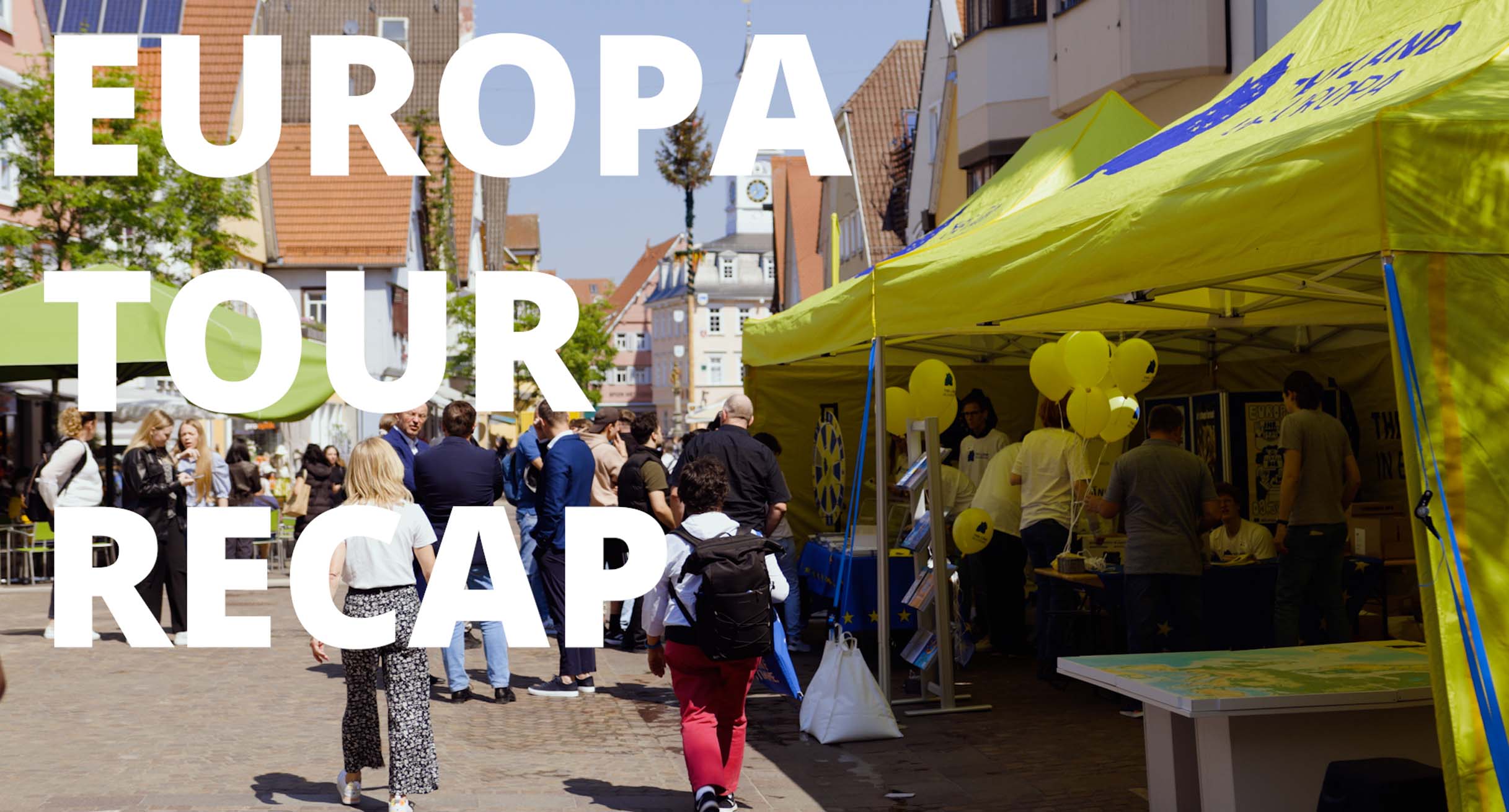Informationsstand bei der Europawahlkampagne des Landes